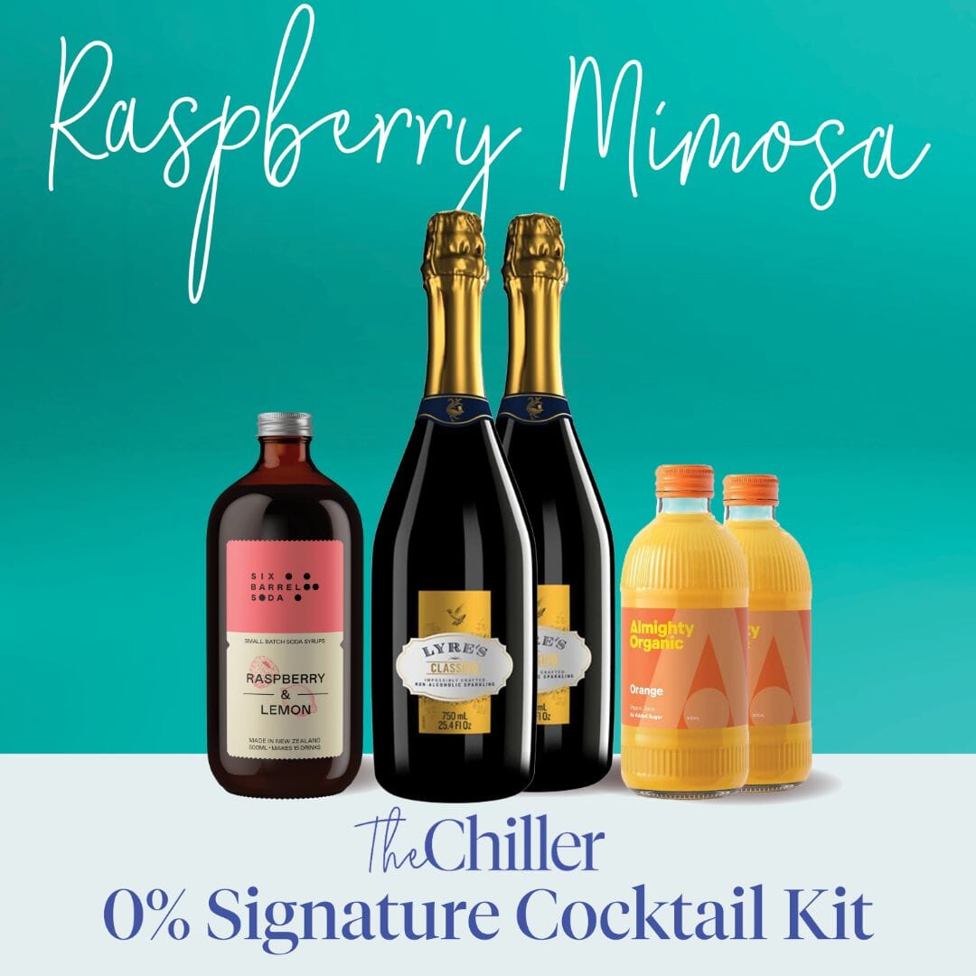 Six Barrel Soda Raspberry & Lemon Soda Syrup for The Chiller's Raspberry  Mimosa 0% Signature Cocktail Kit, Non-alcoholic Mocktails
